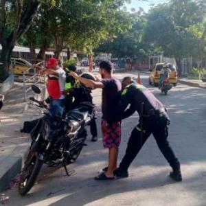 Operativo de la Policía Metropolitana de Barranquilla.