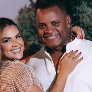 Maren García abrazando a su esposo, Omar Geles