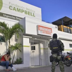 Clínica Campbell de Malambo, lugar al que fueron llevados los heridos.