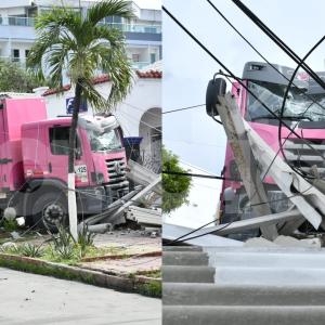 Así quedó el camión