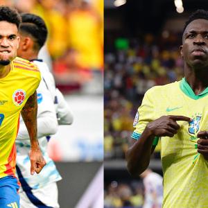 A la izquierda Luis Díaz y a la derecha Vinicius Junior