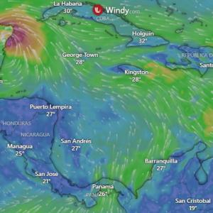 Paso del huracán por el Caribe
