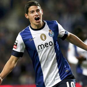 James Rodríguez celebra un gol con la camiseta del Porto