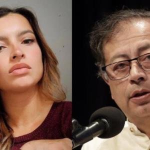 Andrea Petro, y al lado, su padre Gustavo