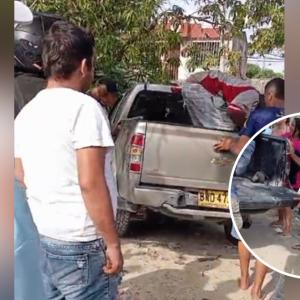 Lugar del crimen y el momento en que trasladan al herido a un centro asistencial