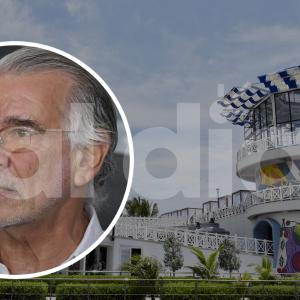 Aspecto del Muelle 1888 y la imagen del gobernador Eduardo Verano