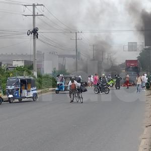 Aspecto de la protesta