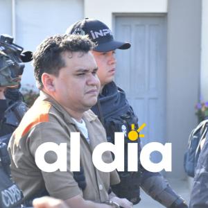 Digno Palomino durante su traslado de prisión, en abril del año pasado