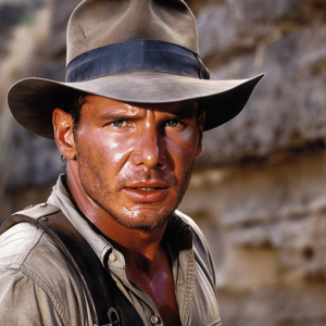 Indiana Jones, encarnado por Harrison Ford.