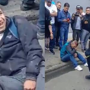 Captura de video de ladrones capturados en Bogotá.