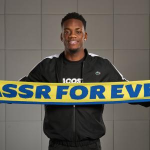 Jhon Jáder Durán en su presentación con Al Nassr.