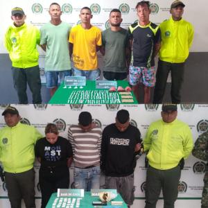 Capturados en el Atlántico por tráfico de estupefacientes.