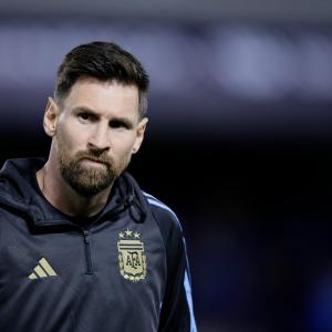 Lionel Messi con indumentaria de la selección Argentina.