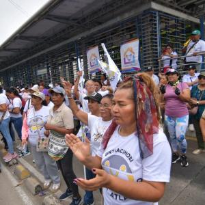 Bloqueo en la sede del Bienestar Familiar en Barranquilla.