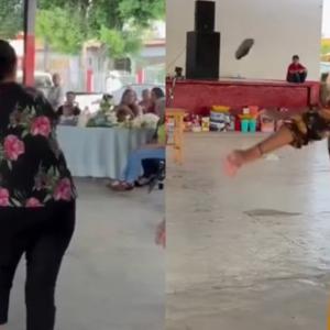 Concurso de 'lanzamiento de chancla' en México.