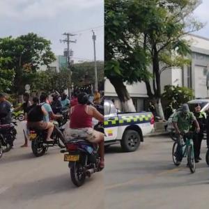 Escena en entidad bancaria de Puerto Colombia.