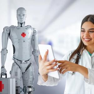 Joven utilizando un dispositivo que opera con Inteligencia Artificial (IA).