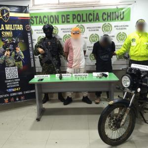 Miembros del Clan del Golfo capturados en Chinú.
