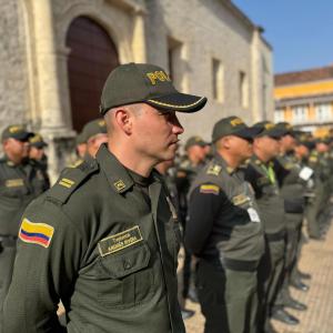 Policías en Bolívar.