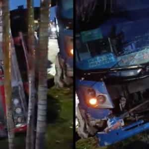 Choque en la vía a Juan Mina.