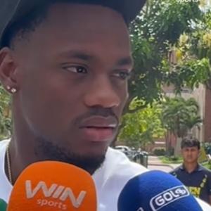 Jhon Jáder Durán en diálogo con medios.