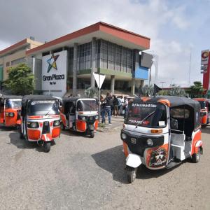 Motocarros en Soledad en el marco de protestas.