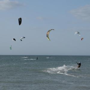 Playa de La Guajira en la que se practica kitesurf.
