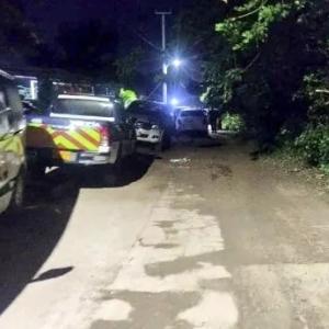 Policía en lugar de la masacre en Puerto Colombia.