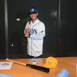 Samuel Pardo, pelotero barranquillero que firmó con los Rays de Tampa Bay.