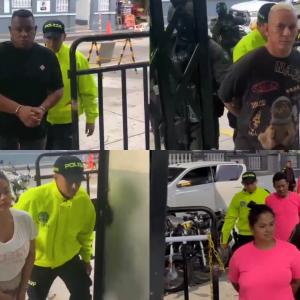 Los capturados fueron trasladados hasta la sede de la URI de la Fiscalía.