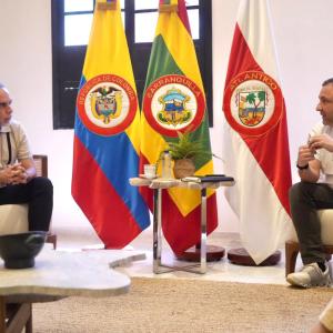 El ministro del Interior, Armando Benedetti, y Yesid Turbay.