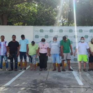 Los capturados de 'los Imitadores'.