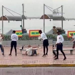Una habitante de calle se enfrentó con un funcionario de Distriseguridad 
