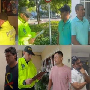 Capturados al momento de la detención. 