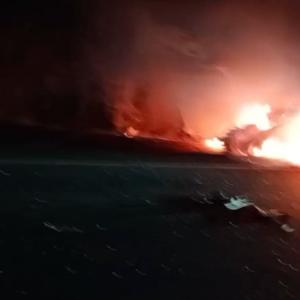 Captura de video del momento del accidente 