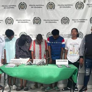 Los siete sujetos fueron capturados en situación de flagrancia