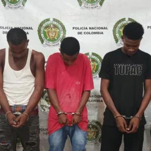 Capturados al momento de la detención. 