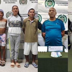 Capturados al momento de la detención. 