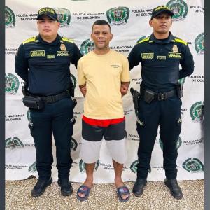  Fotografía de reseña de alias Machi, jefe de sicarios de ‘Los Costeños’ capturado en Soledad.