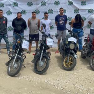 Los seis capturados por el robo de motocicletas 