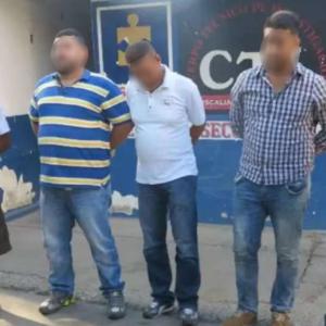 Capturados al momento de la detención. 