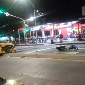 Los dos vehículos en el lugar del siniestro.