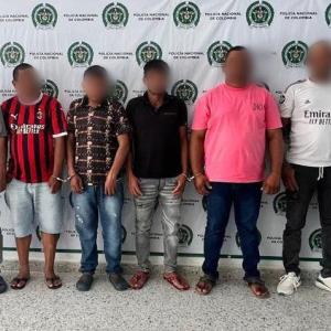 Capturados al momento de la detención. 