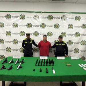 Hombre capturado por porte ilegal de armas 