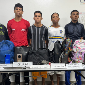 Capturados al momento de la detención. 