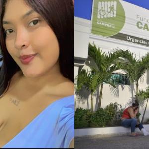 Shary Isabel Visbal Galvez, de 22 años, herida a bala.