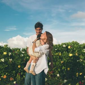 Marcela García revelando su segundo embarazo