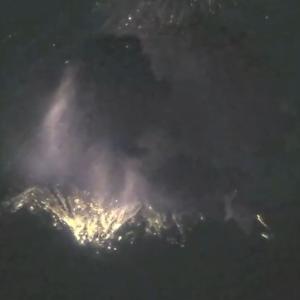Erupción de un volcán en la isla de Kyushu, al sur de Japón