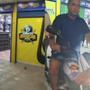 Momentos posteriores al ataque armado en el billar.