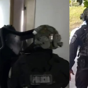 Fotografía durante operativo coordinado por el GAULA.